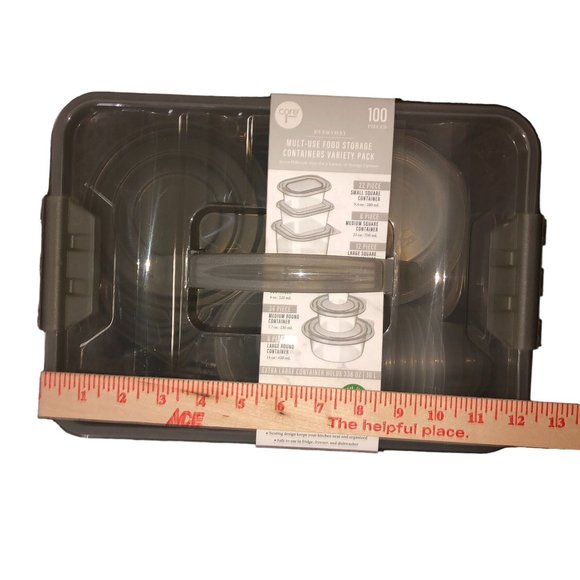Core Multi-Used Food Storage Containers Variety Pack Gray Clear NEW 100 Pcs - Picture 8 of 16